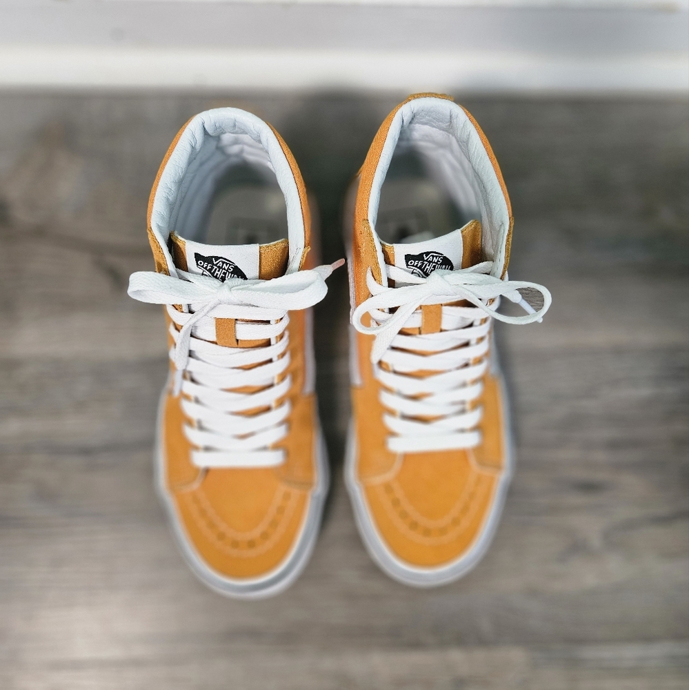 Vans Sk8-Hi - Kids 4.5 - Desert Sun - Orange Hi tops - Picture 11 of 15